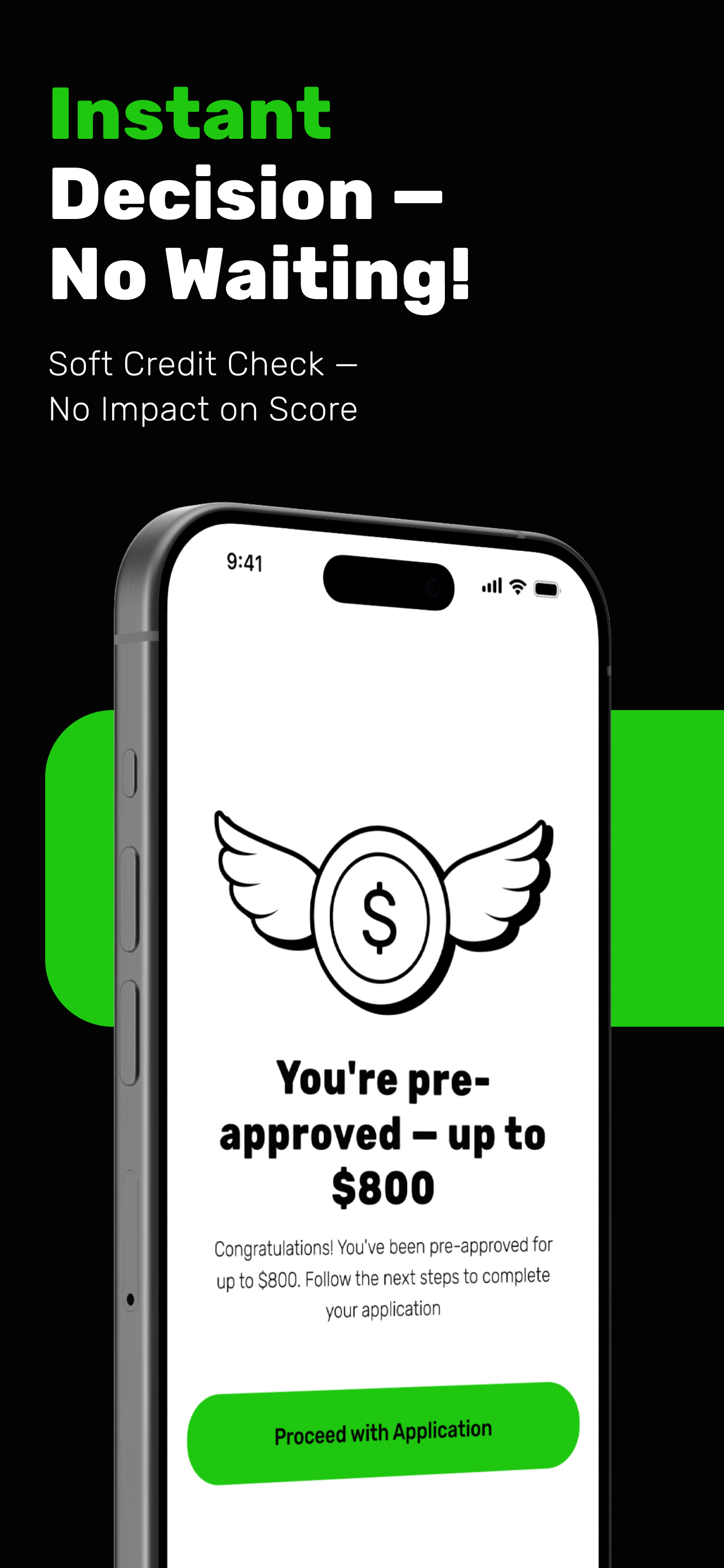 The Loan Lounge, Inc. app: main screen